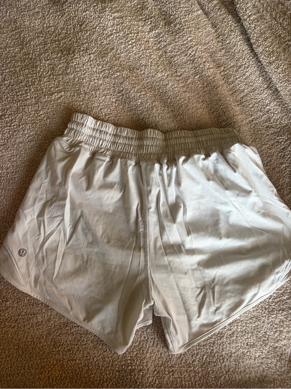lululemon athletica Women's Light Cream Athletic Shorts